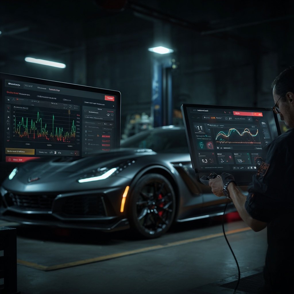 Diagnostics scanner connected to a car