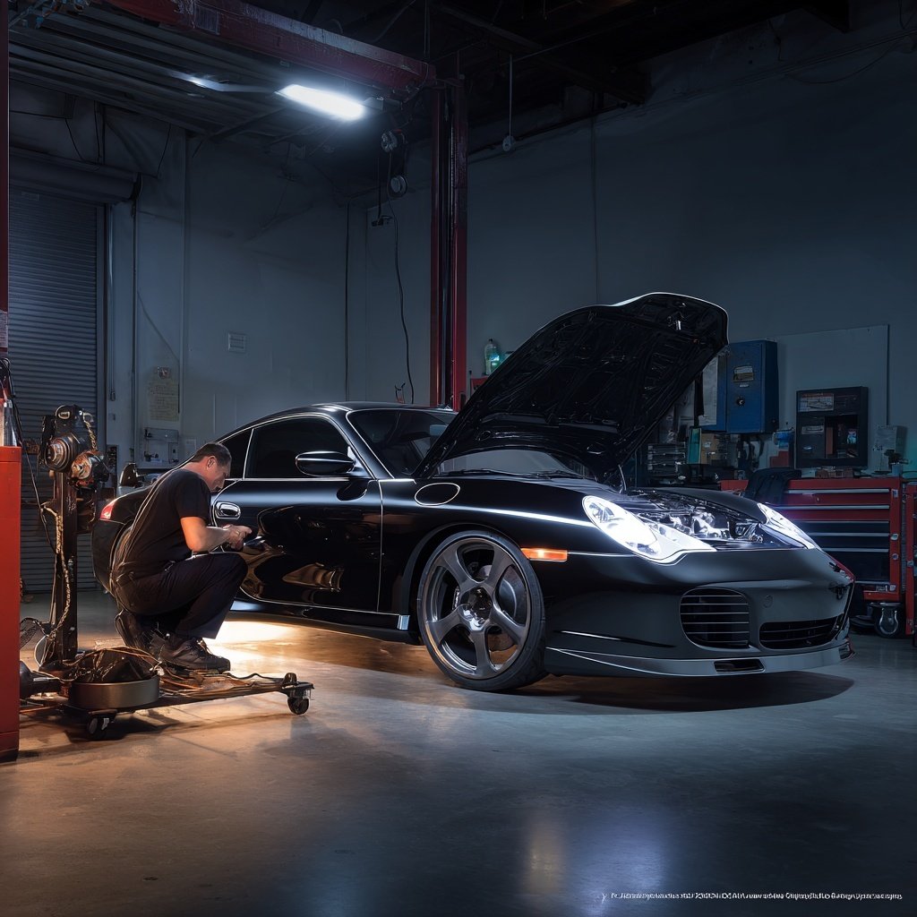 Engine bay after professional repair