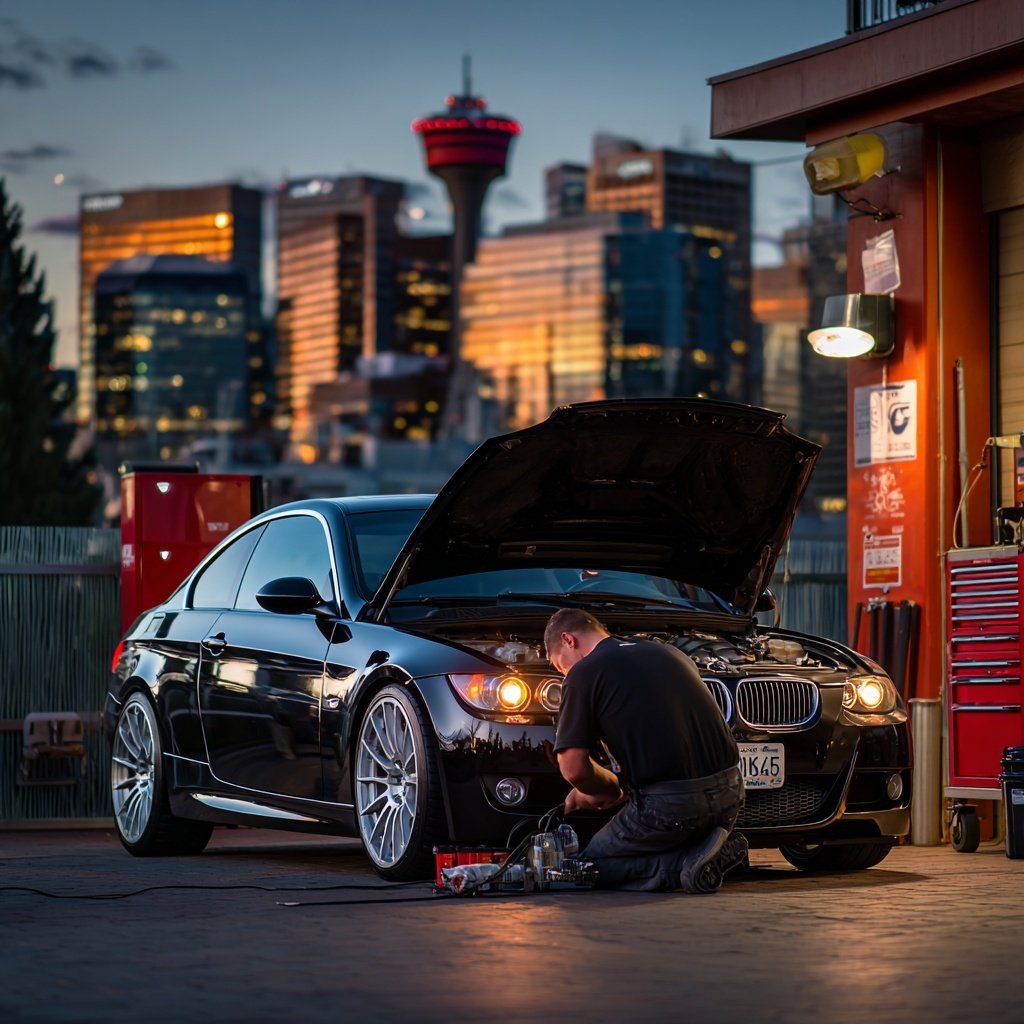 Mechanic arriving at customer's location